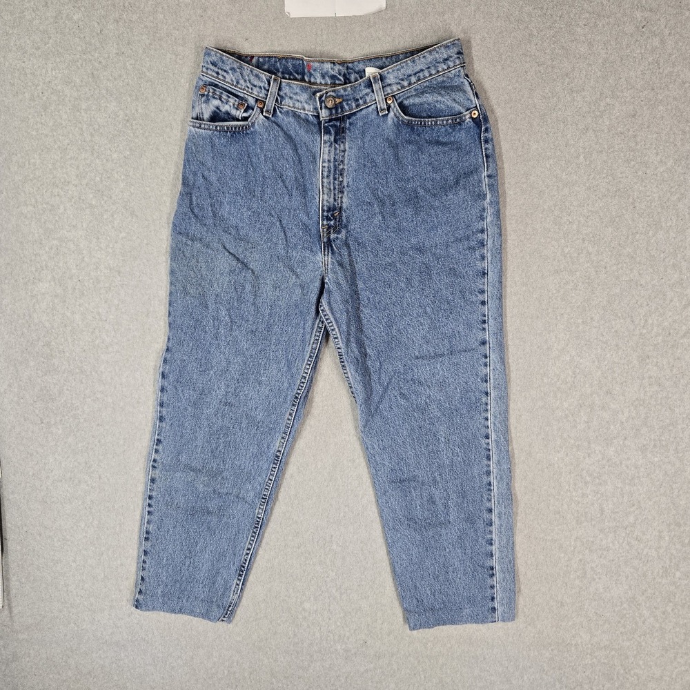 VINTAGE Levi's 512 Women Jeans 15 MED Blue Denim Tapered‎ Slim Taper Fit READ